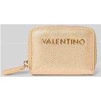 VALENTINO BAGS Portemonnaie mit Label-Applikation Modell 'DIVINA' in Gold, Größe 1 von VALENTINO BAGS