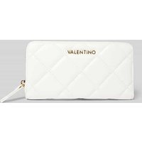 VALENTINO BAGS Portemonnaie mit Label-Applikation Modell 'OCARINA' in Weiss, Größe 1 von VALENTINO BAGS