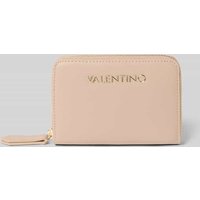 VALENTINO BAGS Portemonnaie mit Label-Applikation Modell 'ZERO' in Beige, Größe 1 von VALENTINO BAGS