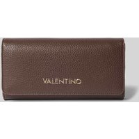 VALENTINO BAGS Portemonnaie mit Label-Schriftzug Modell 'ALEXIA' in Dunkelbraun, Größe 1 von VALENTINO BAGS