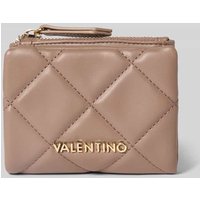 VALENTINO BAGS Portemonnaie mit Label-Schriftzug Modell 'OCARINA' in Taupe, Größe 1 von VALENTINO BAGS