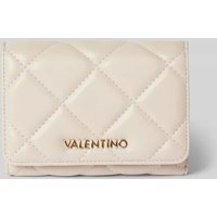 VALENTINO BAGS Portemonnaie mit Label-Applikation Modell 'OCARINA' in Ecru, Größe 1 von VALENTINO BAGS