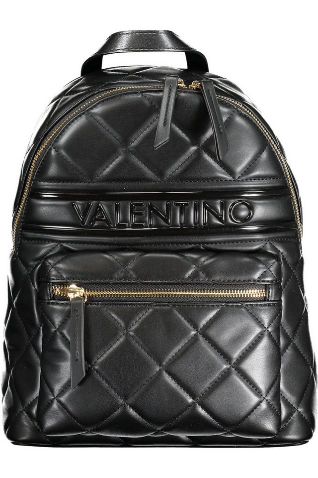 VALENTINO BAGS Rucksack, Eleganter Damen Rucksack in Schwarz mit Kontrastdetails und Logo von VALENTINO BAGS