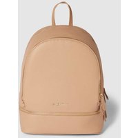 VALENTINO BAGS Rucksack mit Label-Muster Modell 'BRIXTON' in black in Beige, Größe One Size von VALENTINO BAGS