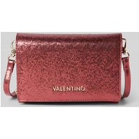 VALENTINO BAGS Schimmernde Handtasche mit Label-Applikation Modell 'EMBER' in Bordeaux, Größe 1 von VALENTINO BAGS
