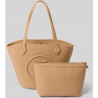 VALENTINO BAGS Shopper mit Logo-Applikation Modell 'SPRECIAL COVENT' in Beige, Größe 1 von VALENTINO BAGS