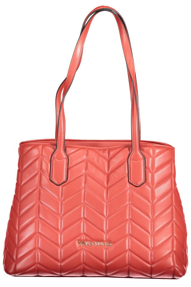 VALENTINO BAGS Umhängetasche, Recycelte Damen-Schultertasche in Rot mit Logodetail und vielen Fäche von VALENTINO BAGS