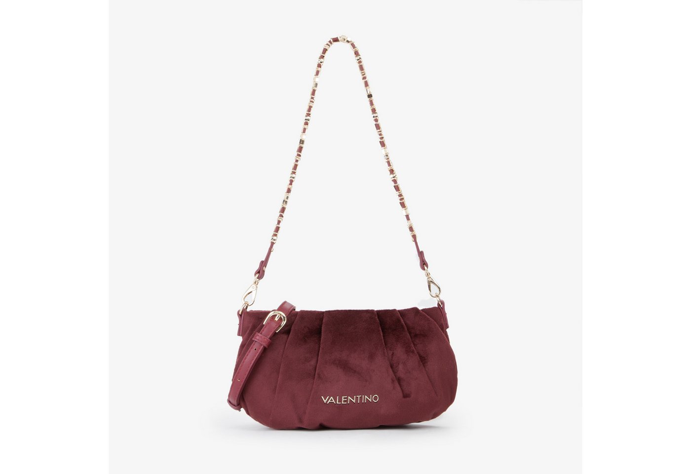VALENTINO BAGS Umhängetasche ELITA, Samt Clutch, Abendtasche mit modischer Raffung von VALENTINO BAGS