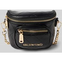 VALENTINO BAGS Umhängetasche mit Label-Applikation und Steppnähten Modell 'NUR' in Black, Größe 1 von VALENTINO BAGS