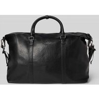VALENTINO BAGS Weekender in Leder-Optik mit Logo-Applikation Modell 'Infinity' in Black, Größe 1 von VALENTINO BAGS