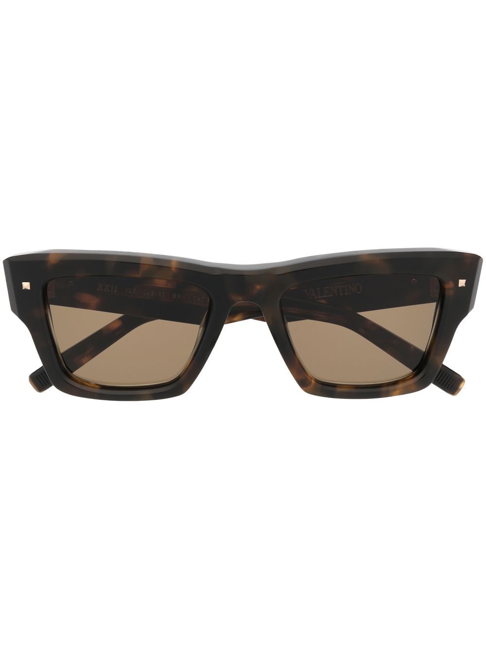 Valentino Eyewear Sonnenbrille mit eckigem Gestell - Braun von Valentino Eyewear