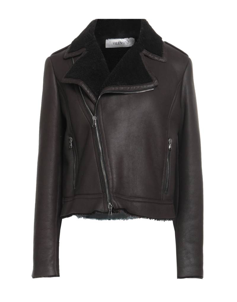 VALENTINO GARAVANI Shearling- & Kunstfell Damen Dunkelbraun von VALENTINO GARAVANI