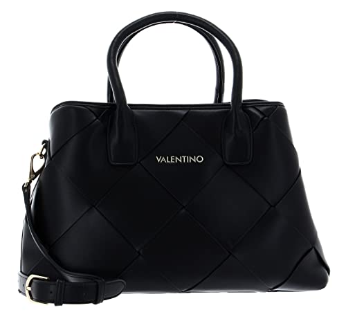 VALENTINO BAGS Damen Tasche Henkeltasche Schultertasche Shopper Umhängetasche Ibiza Henkeltasche Logoschriftzug Polyurethan uni Bags Damen Henkeltasche Ibiza schwarz von Valentino