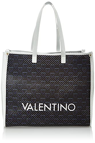 VALENTINO Bags Womens Tote Prisca Handbags, BLU/Bianco, One Size von VALENTINO