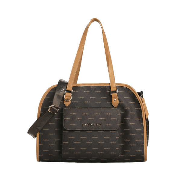 VALENTINO - Valentino Burger Hunde-Tragetasche, Logoprint, Braun von VALENTINO
