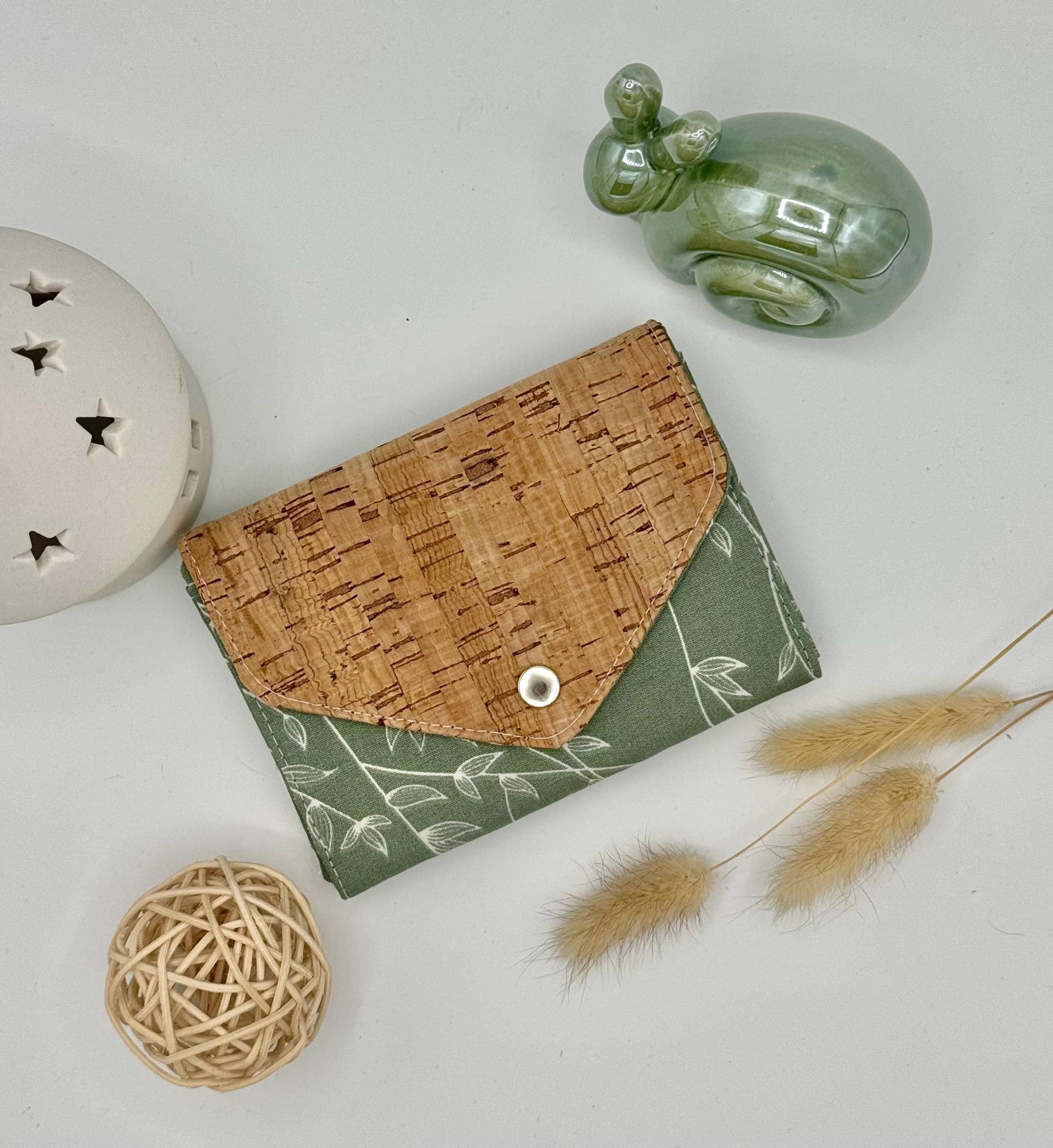 Geldbörse Damen Blumen Portemonnaie Kork von VALEOVIBES