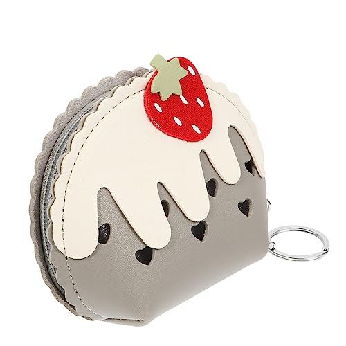 VALICLUD Erdbeere Geldbörse Für Münzen Kleines Portemonnaie Mit Reißverschluss Schlüsselanhänger Tasche Für Mädchen Wechseltasche Für Reisen Und Shopping von VALICLUD
