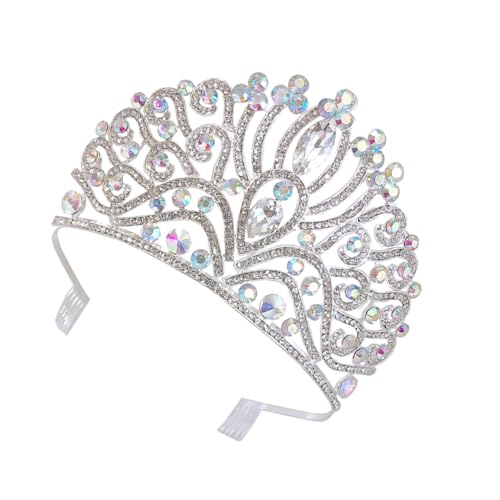 1Stück Brautjungfer Krone Strasssteine Hochzeit Tiara Kopfschmuck für Haarband für Hochzeitsfeiern Geburtstagsfeiern und Besondere Anlässe von VALICLUD