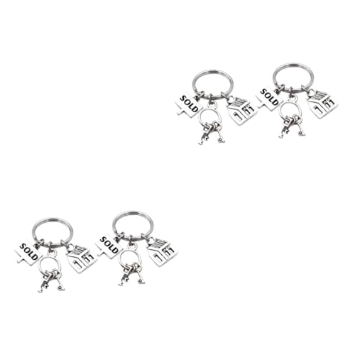 VALICLUD 2stücke Haus Schlüsselanhänger Mit Gravierten Buchstaben Dekorativer Schlüsselring Für Einweihungsgeschenke Richtfest Für Freunde Und Familie von VALICLUD