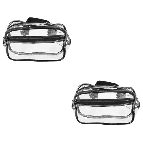 VALICLUD 2st Transparente Sport-gürteltasche Kleine Durchsichtige Geldbörse Brusttasche Cangurera Laufender Wassergürtel Hüfttasche Klare Konzerttasche Damen PVC Lagerung Fitnessband von VALICLUD