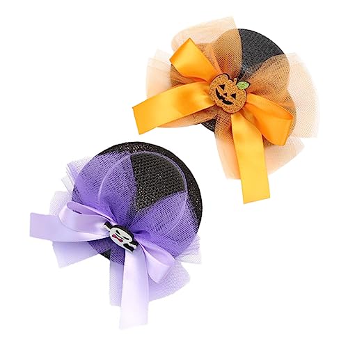 2st Kürbisdeckel Halloween-miniaturen Kostüme Für Erwachsene Top-hut-ornament Kaninchen Party-zylinder-ornament Halloween-hüte Halloween-zylinder Hüte Anziehen Orange Stoff VALICLUD von VALICLUD