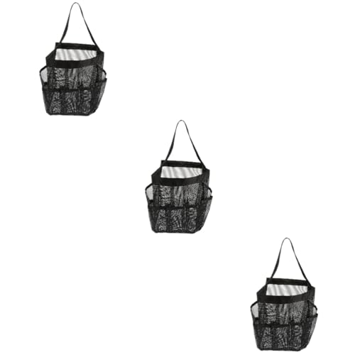 3st Aufbewahrungstasche Kulturbeutel Zum Aufhängen Schwarze Strandtasche Unisex-mesh-duschtasche Große Strandtaschen Nylon Männer Und Frauen Schnelltrocknend Zubehörregal von VALICLUD