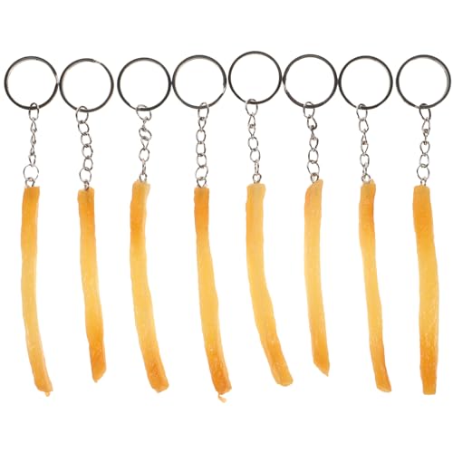 VALICLUD 8st Pommes-frites-schlüsselanhänger Kuh-schlüsselanhänger Pommes-frites-huhn- Simulation Frittes Künstliche Pvc von VALICLUD