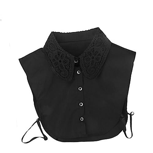 VALICLUD Damen Halbhemd mit Abnehmbarem Kragen Vintage Lace Fake Kragen Baumwoll Spitzenmischung 30cm Rückenlänge für Damen von VALICLUD