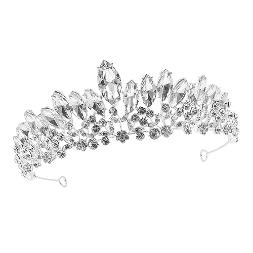 VALICLUD Hochzeit Tiara Krone Für Frauen Strass Haarband Mit Elegantem Design Accessoire Für Bräute Und Besondere Anlässe Funkelnde Steine Für Glamouröse Looks von VALICLUD