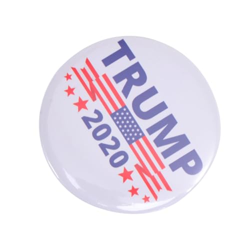 VALICLUD Trumpf Brustnadel Amerikanische Flagge Brosche 2020 Trump Brosche Pin Trump Brosche Dekor Fahnenstern-brosche 2020 Emaille Pin Usa-ansteckbrosche Broschendekor Gedenken Knopf Weiß von VALICLUD