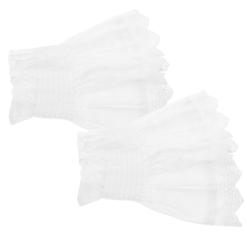 VALICLUD Abnehmbare Handgelenkmanschetten Aus Baumwolle Mit Spitze Für Frauen Falsche Ärmel Rüschenkragen Elegantes Kostümzubehör Für Halloween Und Besondere Anlässe von VALICLUD