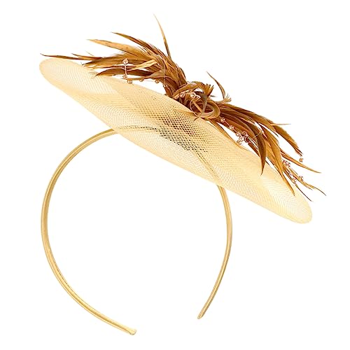 VALICLUD Federschmuck Für Kopf Kreative Party-haardekoration -kopfbedeckung Mit Schleife Haarclip Für Hochzeit Und Party Haaraccessoire Aus Netz Und Kunstfedern von VALICLUD