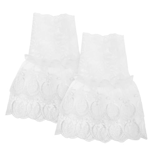 VALICLUD 1 Paar All-Match-Fake-Ärmel Dekorative Fake Ärmel Abnehmbare Puffärmel Stylische Ärmelverzierung Chiffon Ärmel gefälschte Hemdmanschetten Mode-Fake-Manschettendekor Polyester Weiß von VALICLUD