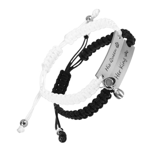 VALICLUD 1 Paar Armbandschmuck Valentinstagsarmbänder Magnetarmband Paar Passende Armreifen Paar Passende Armbänder Armreifen Für Männer Valentinstagsarmbänder Polyester VALICLUD 1 Paar Armbandschmuck Valentinstagsarmbänder Magnetarmband Paar Passende Armreifen Paar Passende Armbänder Armreifen Für Männer Valentinstagsarmbänder Polyester von VALICLUD