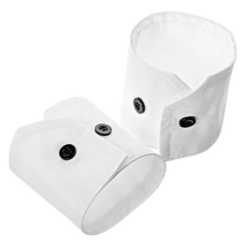 VALICLUD 1 Paar Bündchen mit Spitzenbesatz Hand Neckholder-Tops für Damen BHs Gala Hochzeit Weiße Hemd Ärmel Dekoration Hemd Ärmel Dekoration Zubehör gefälschte Ärmel Ärmelbündchen Stoff von VALICLUD