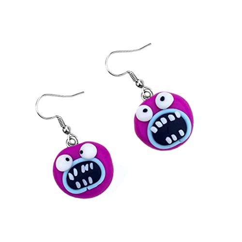 VALICLUD 1 Paar Cartoonohrringe klobig Halloween -Ohrringe Ohrschmuck schrullige baumelnde Ohrringe Ohrhaken lustiger baumelnder Schmuck Ohr Zubehör Polymer-Ton Violett VALICLUD 1 Paar Cartoonohrringe klobig Halloween -Ohrringe Ohrschmuck schrullige baumelnde Ohrringe Ohrhaken lustiger baumelnder Schmuck Ohr Zubehör Polymer-Ton Violett von VALICLUD