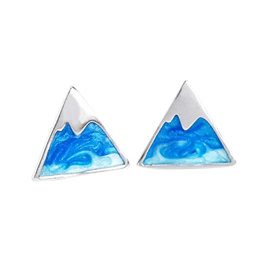 VALICLUD 1 Paar Damenohrringe dreieckiger Ohrring Frauen Ohrstecker Mode -Ohrring Temperament Ohrringe Blue VALICLUD 1 Paar Damenohrringe dreieckiger Ohrring Frauen Ohrstecker Mode -Ohrring Temperament Ohrringe Blue von VALICLUD
