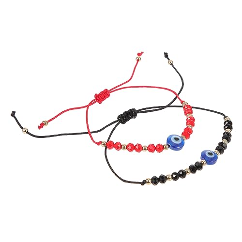 VALICLUD 1 Paar Evil Eye Armband Verstellbare Geflochtene Strandarmbänder für Modischer Schmuck für Damen Herren Perfektes für Besondere Anlässe Freundschaft von VALICLUD