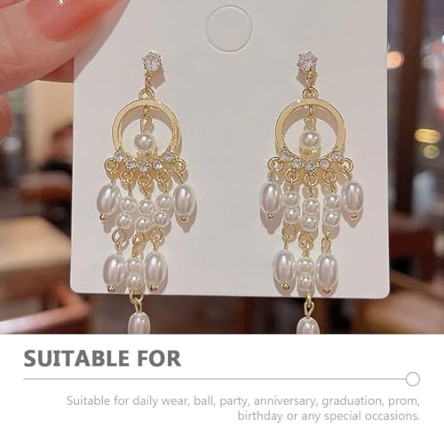 VALICLUD 1 Paar Faux Perlen Ohrringe Damen Lange Quaste Dangle Ohrringe Simulierte Perlen Partys Besondere Anlässe Elegantes Design VALICLUD 1 Paar Faux Perlen Ohrringe Damen Lange Quaste Dangle Ohrringe Simulierte Perlen Partys Besondere Anlässe Elegantes Design von VALICLUD