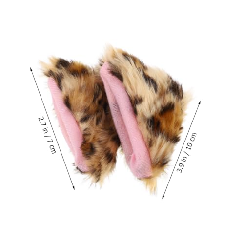 VALICLUD 1 Paar Katzenohren Haarnadel Braune Katze Cosplay Haarspange Katzenohren Clip Auf Plüsch Haarspange Ohr Haarspangen Fuzzy Mädchen Ohren Kopfbedeckung Katzenohren Haarspange Gelbe von VALICLUD