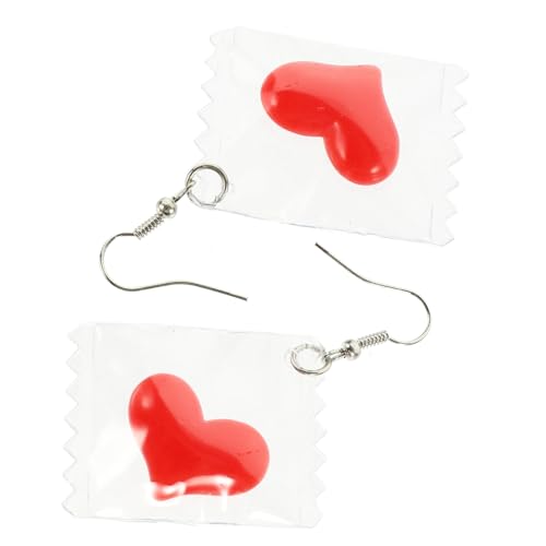 VALICLUD 1 Paar Liebe Süßigkeiten Ohrringe Die Drop-kleidung Für Frauen Goldene Ohrclips Tropfenohrringe Textmarker Creolen Damen Quaste Reifen Merch Mädchen Ohrringe Für Frauen Rot Harz VALICLUD 1 Paar Liebe Süßigkeiten Ohrringe Die Drop-kleidung Für Frauen Goldene Ohrclips Tropfenohrringe Textmarker Creolen Damen Quaste Reifen Merch Mädchen Ohrringe Für Frauen Rot Harz von VALICLUD