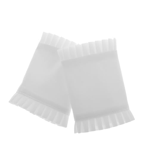 VALICLUD 1paar Abnehmbare Rüschensleeves Mit Perlenknöpfen Abnehmbare Ärmel Für Hochzeitskleider Und Festliche Anlässe Für Damen Und Besondere Anlässe von VALICLUD