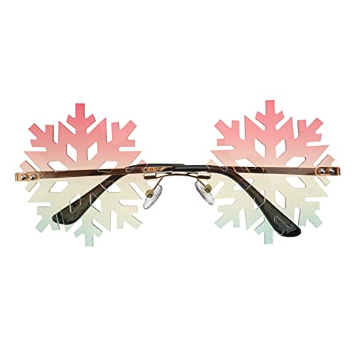 VALICLUD 1 Paar Neuheit Party Sonnenbrille Schneeflocke Form Kreative Lustige Sonnenbrille Hippie Brillen Kunststoff Sonnenbrille Photo Booth Requisiten für Urlaub Tropical Sommer Party von VALICLUD