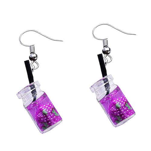 VALICLUD 1 Paar Ohrentropfen Reize Creolen Damen Dangle Ohrringe Zucht Fälschung Ohrstecker lustiger Ohrwurm Ohrenschmuck kreativer Hänger Ohr baumeln Violett VALICLUD 1 Paar Ohrentropfen Reize Creolen Damen Dangle Ohrringe Zucht Fälschung Ohrstecker lustiger Ohrwurm Ohrenschmuck kreativer Hänger Ohr baumeln Violett von VALICLUD