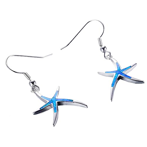VALICLUD 1 Paar Opal -sternohrringe Seestern-ohrring Meer Schmuck Seestern Ohrringe Strandohrringe Ohrring Im Strandstil Strandschmuck Strandohren 925er Sterlingsilber Blue VALICLUD 1 Paar Opal -sternohrringe Seestern-ohrring Meer Schmuck Seestern Ohrringe Strandohrringe Ohrring Im Strandstil Strandschmuck Strandohren 925er Sterlingsilber Blue von VALICLUD