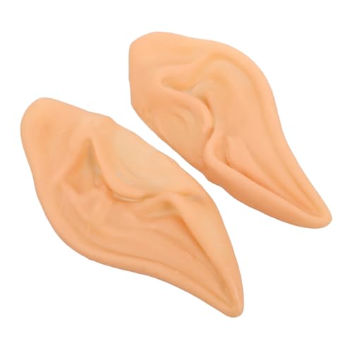 VALICLUD 1 Paar Party-Elfenohren falsche Ohren Dämonenohren Kostüm mit spitzen Ohren Feenohren erwachsene Frauen Gnomenohren Biest-Boy-Ohren Zwergohren Ohren Emulsion Khaki von VALICLUD