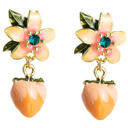 VALICLUD 1 Paar Pfirsichohrringe Ohrschmuck Damen Baumelnde Ohrringe Damen Blumenohrringe Mädchenohrringe Kreative Ohrringe Für Frauen Obstohrringe Obst Ohrhänger Legierung VALICLUD 1 Paar Pfirsichohrringe Ohrschmuck Damen Baumelnde Ohrringe Damen Blumenohrringe Mädchenohrringe Kreative Ohrringe Für Frauen Obstohrringe Obst Ohrhänger Legierung von VALICLUD