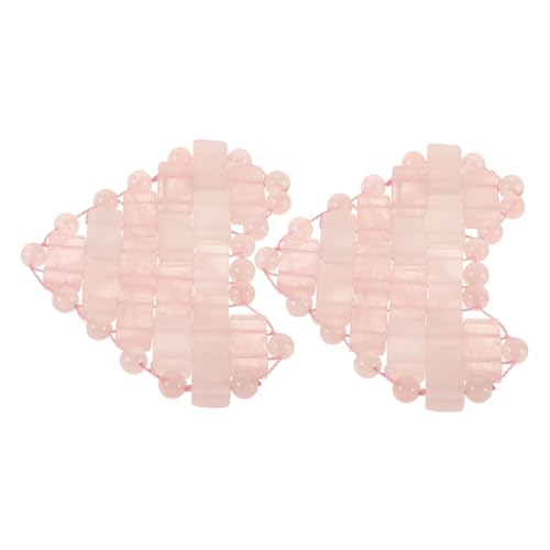 VALICLUD 1 Paar Pink Crystal Eye Patch Gesichtsmassagepflaster Augenmaske aus Quarz Augenmaske aus Stein Auge Gesichtsmaske Gesichts-Augenabdeckungen Kristallstein Rosa von VALICLUD