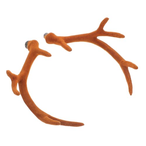 VALICLUD 1paar Kunstgeweih Weihnachtsdeko Stirnband Mit Braunen Rehgeweihen Für Kreative Bastelprojekte Und Festliche Anlässe Für Weihnachten Und Cosplay von VALICLUD