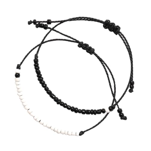 VALICLUD Geflochtene Armbänder Kordelarmband Wachsfaden Passendes Geschenk Für Valentinstag Elastisch Mit Zugknoten Für Damen Und Mädchen von VALICLUD